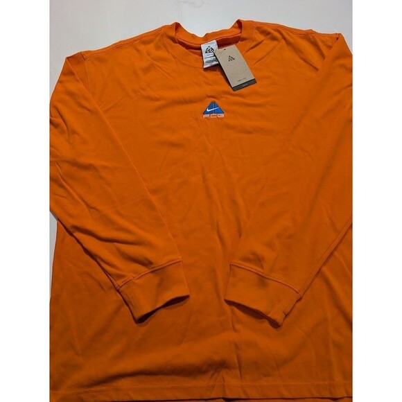 Nike ACG Lungs Logo Long Sleeve T-Shirt Campfire Safety Orange DR7753-819 Size L - Picture 2 of 6